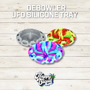 Debowler UFO Silicone Tray - with Soft Silicone Spike - Catches Debris in Heat Resistant Tray Without Scratching Glassware - Dishwasher Safe - Slate