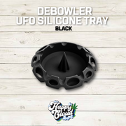 Debowler UFO Silicone Tray - with Soft Silicone Spike - Catches Debris in Heat Resistant Tray Without Scratching Glassware - Dishwasher Safe - Slate