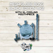 Mega Globe Bong Black Edition MK2 With XL Cooling Mouthpiece