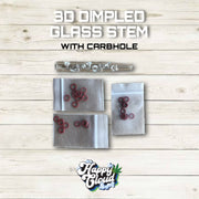 3D DIMPLED GLASS STEM WITH CARBHOLE