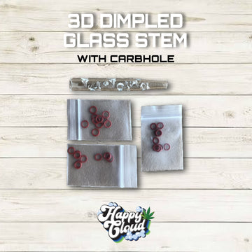 3D DIMPLED GLASS STEM WITH CARBHOLE