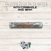 GLASS DNA SLIM STEM WITH CARBHOLE AND 10MM