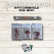 GLASS DNA SLIM STEM WITH CARBHOLE AND 10MM