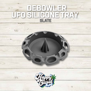 Debowler UFO Silicone Tray - with Soft Silicone Spike - Catches Debris in Heat Resistant Tray Without Scratching Glassware - Dishwasher Safe - Slate